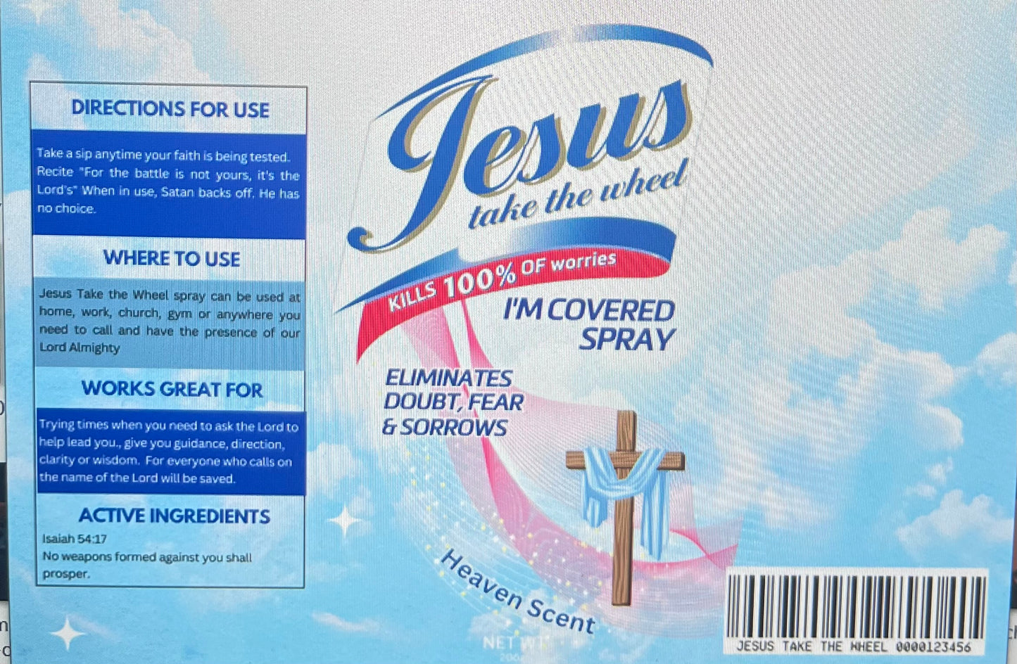 JESUS take the wheel